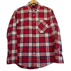 Kr3w Duluth Mens Size Small Plaid Flannel L/S Button Up Shirt Chest “K” Pin